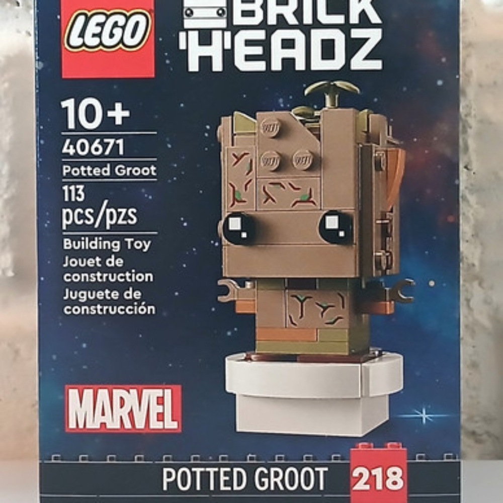 LEGO MARVEL/Guardians of the Galaxy 40671 BRICK'H'EADZ "Potted Groot" UNOPENED